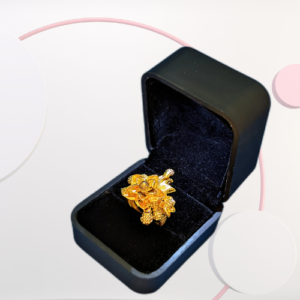 Golden Blossom – Intricate Gold-Plated Floral Ring